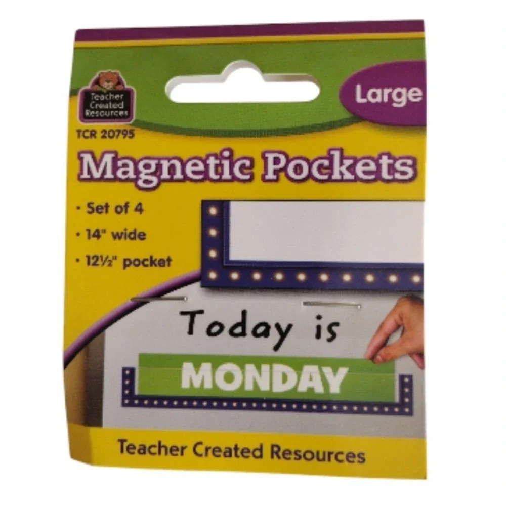 Teacher Created Resources Magnetic Pockets Large Set Of 4 New In Package
